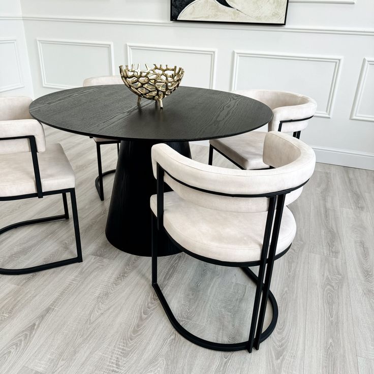Durable Modern Metal Black Dining Table